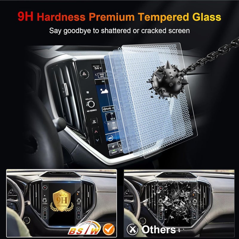 BSTW for Subaru Ascent 2025 Touring Screen Protector for 2023-2026 Ascent Premium/Limited 11.6-in for 2025 Subaru Ascent Accessories 9H Anti-Scratch Tempered Glass Protective Film (Ascent 11.6-In HD) - Image 4